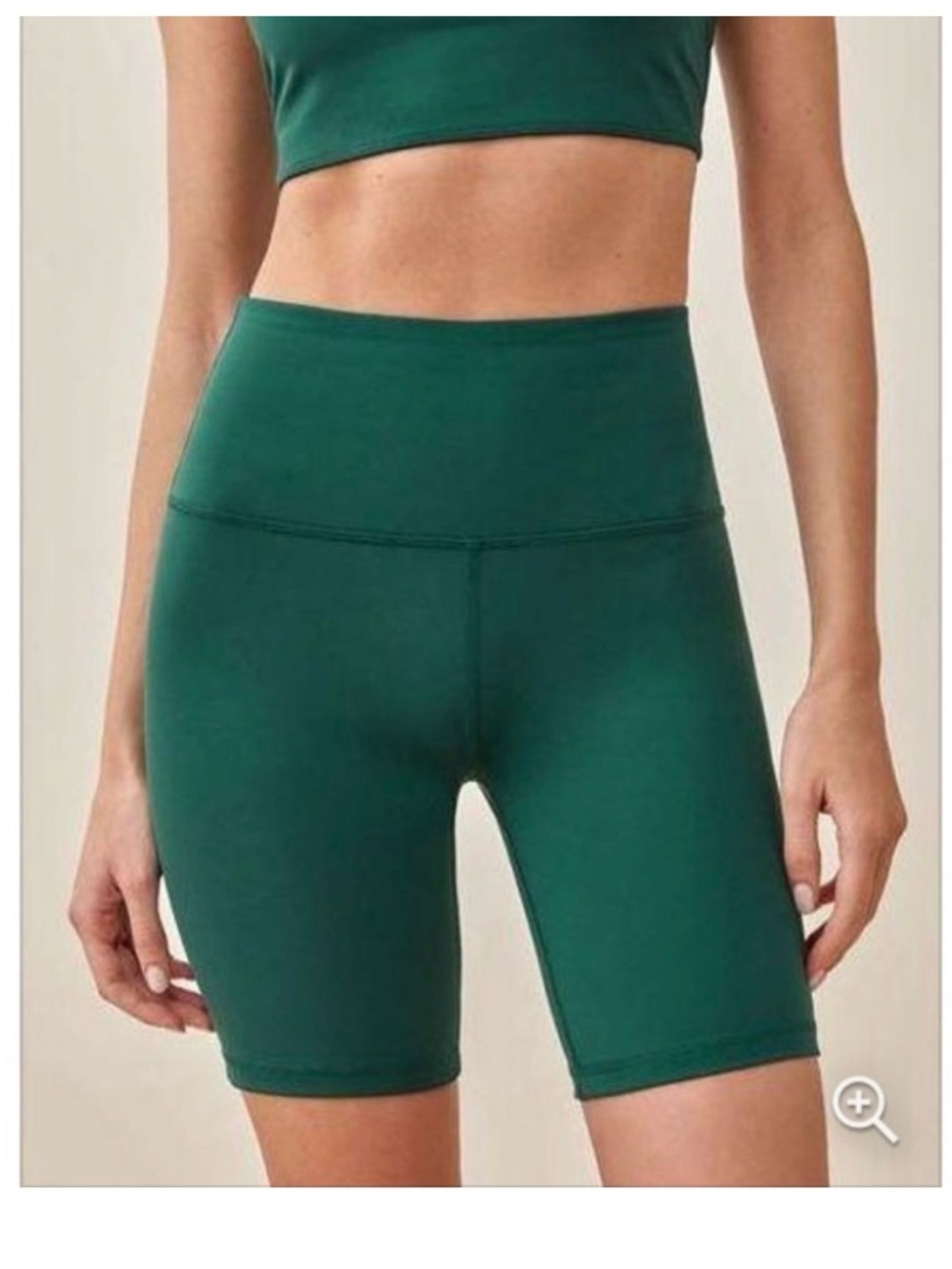 EcoMove SET - High-Rise Bike Shorts and Matching top Forest Green Women's size S